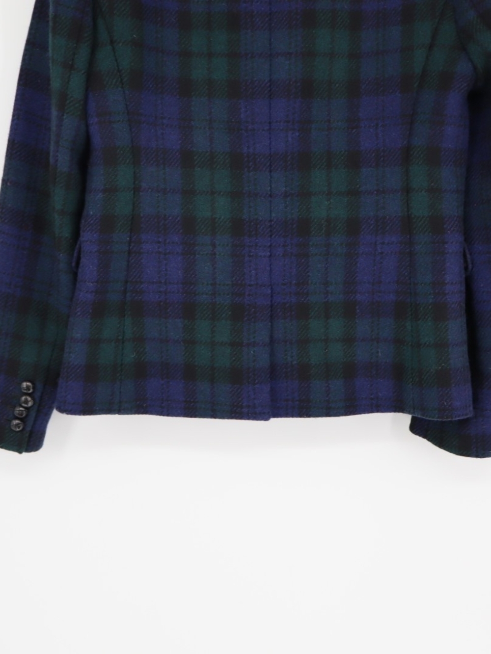 J.Crew Schoolboy Blazer Women’s 8 Black Watch Plaid 100% Wool Tartan Preppy - Picture 13 of 16